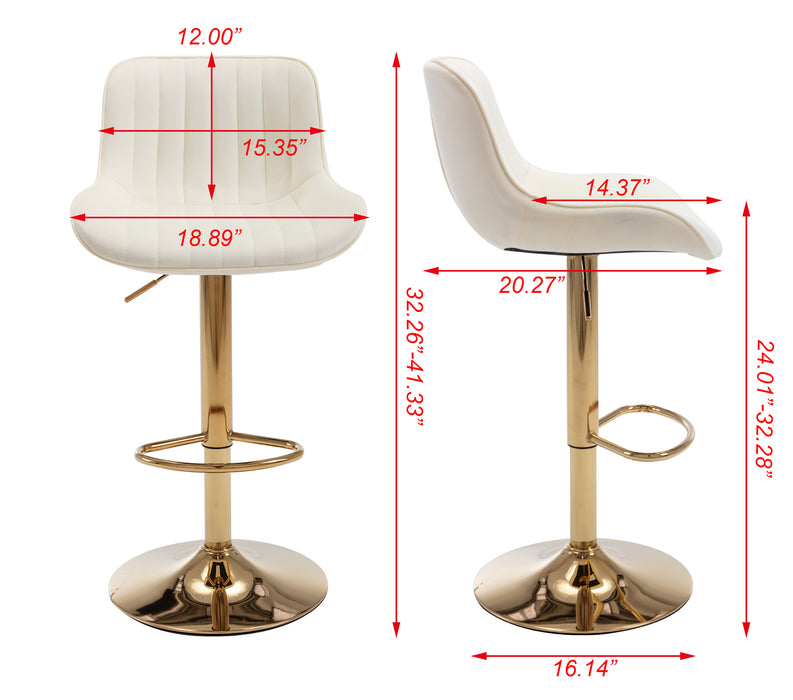 Bar Stool Set of 2/ Ivory