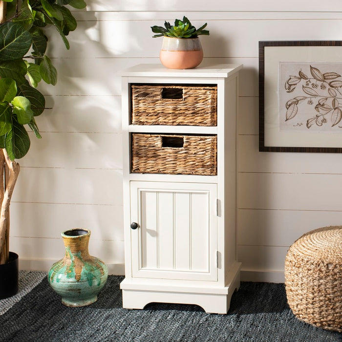 Connery Cabinet/ Distressed White - Cool Stuff & Accessories