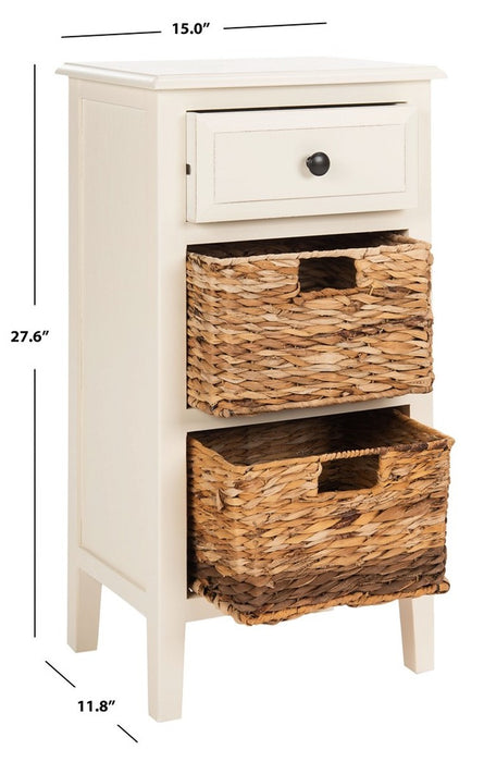Everly Drawer Side Table/Vintage White - Cool Stuff & Accessories