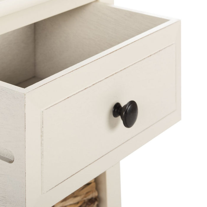Everly Drawer Side Table/Vintage White - Cool Stuff & Accessories