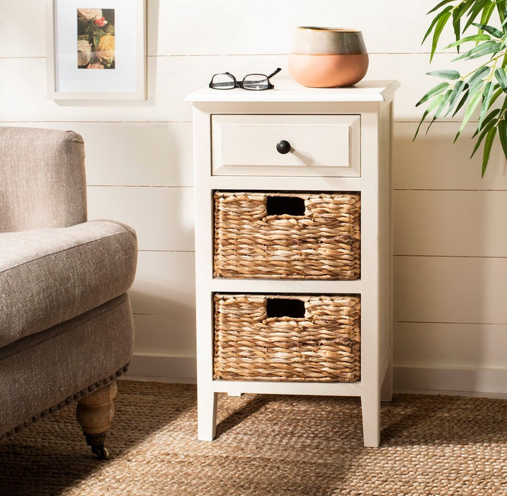 Everly Drawer Side Table/Vintage White - Cool Stuff & Accessories