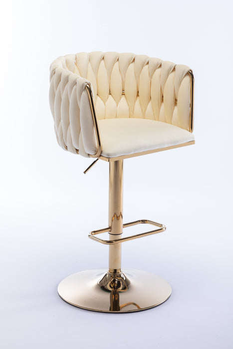 Set of 2 Bar Stools/ Ivory