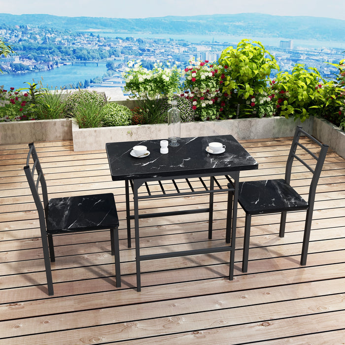 Modern 3 Piece Dining Table Set