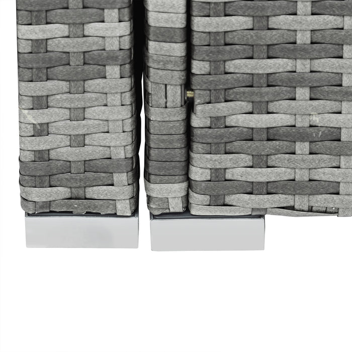 5 Pieces Outdoor Sectional Patio Rattan Sofa Set Rattan Daybed/Grey