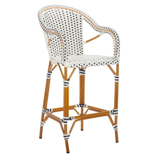 California Bar Stool/White/Navy