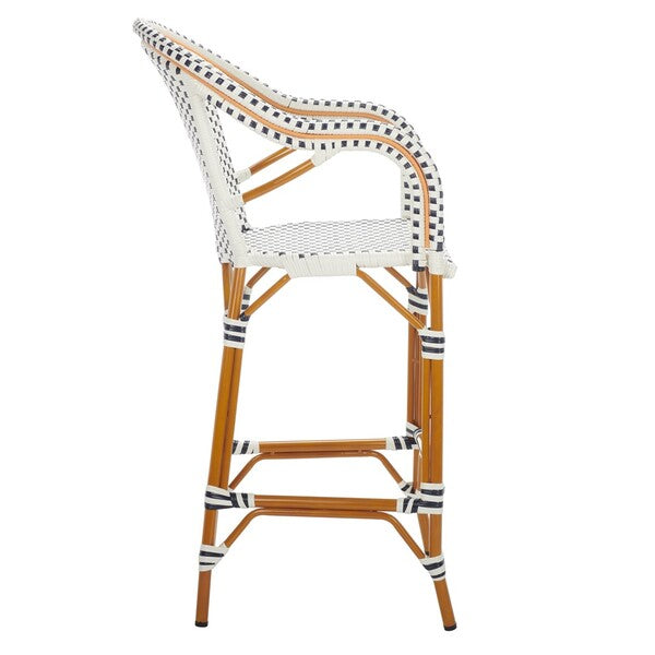 California Bar Stool/White/Navy