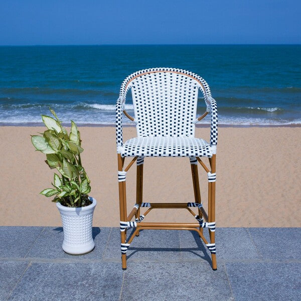 California Bar Stool/White/Navy