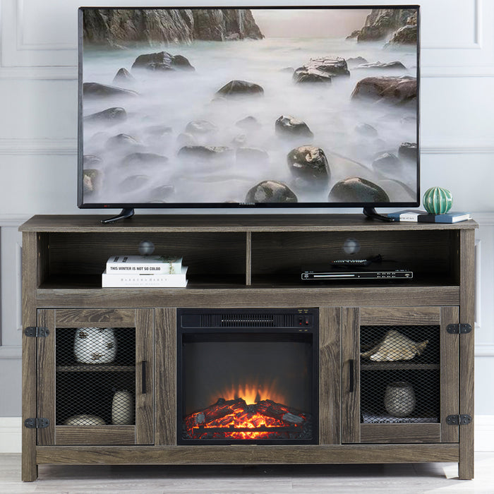 TV Stand With Electric Fireplace, Fit up to 65"  Flat Screen TV