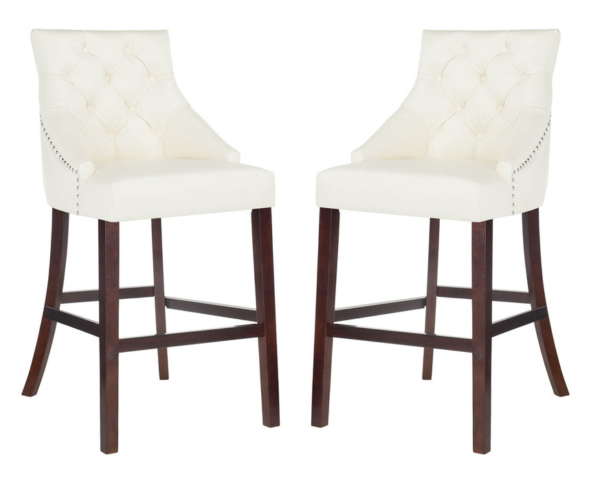 Eleni Tufted Wing Back Bar Stool/White - Cool Stuff & Accessories