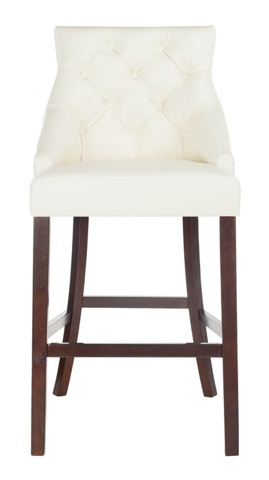 Eleni Tufted Wing Back Bar Stool/White - Cool Stuff & Accessories