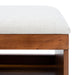 Cricket Open Shelf Bench W/ Cushion/ Cream Linen - Cool Stuff & Accessories