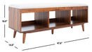 Cricket Open Shelf Bench W/ Cushion/ Cream Linen - Cool Stuff & Accessories