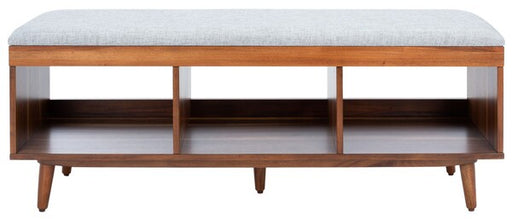 Cricket Open Shelf Bench W/ Cushion/Grey Linen - Cool Stuff & Accessories