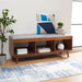 Cricket Open Shelf Bench W/ Cushion/Grey Linen - Cool Stuff & Accessories