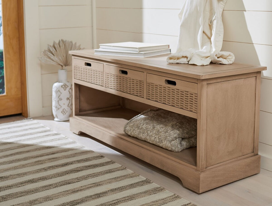 Landers 3 Drawer Storage Bench/sand - Cool Stuff & Accessories