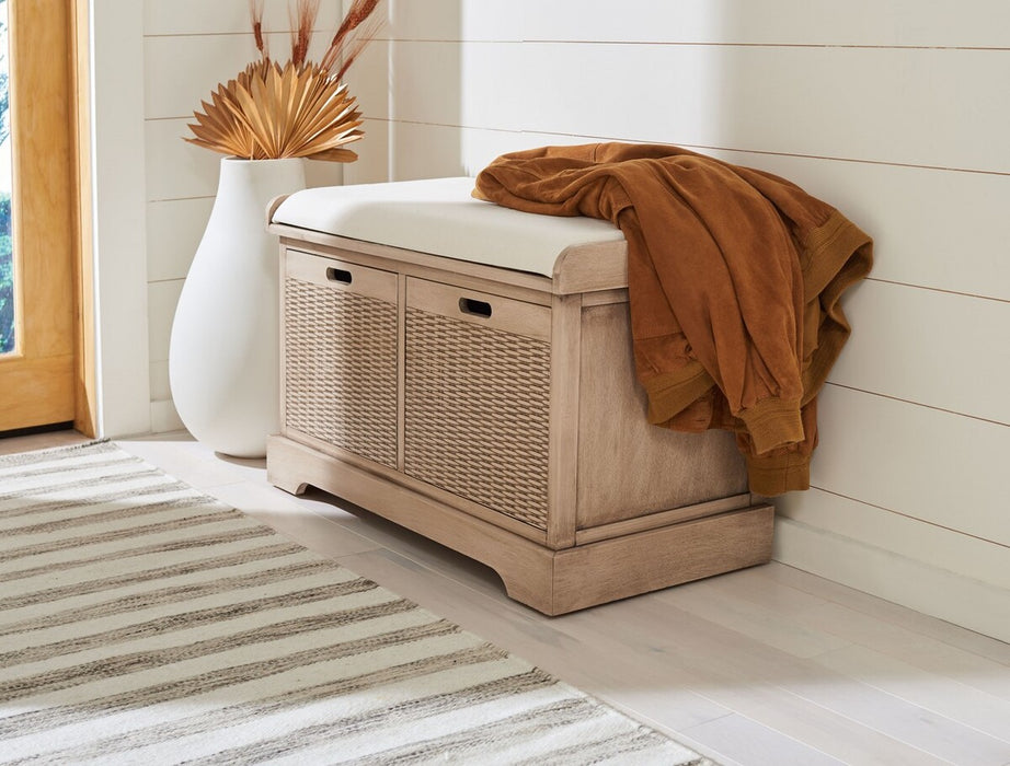 Landers 2 Drawer / Cushion Storage Bench/ Sand - Cool Stuff & Accessories