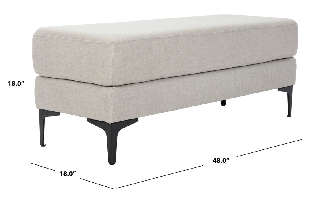 Elise Rectangular Bench/ Light Grey - Cool Stuff & Accessories