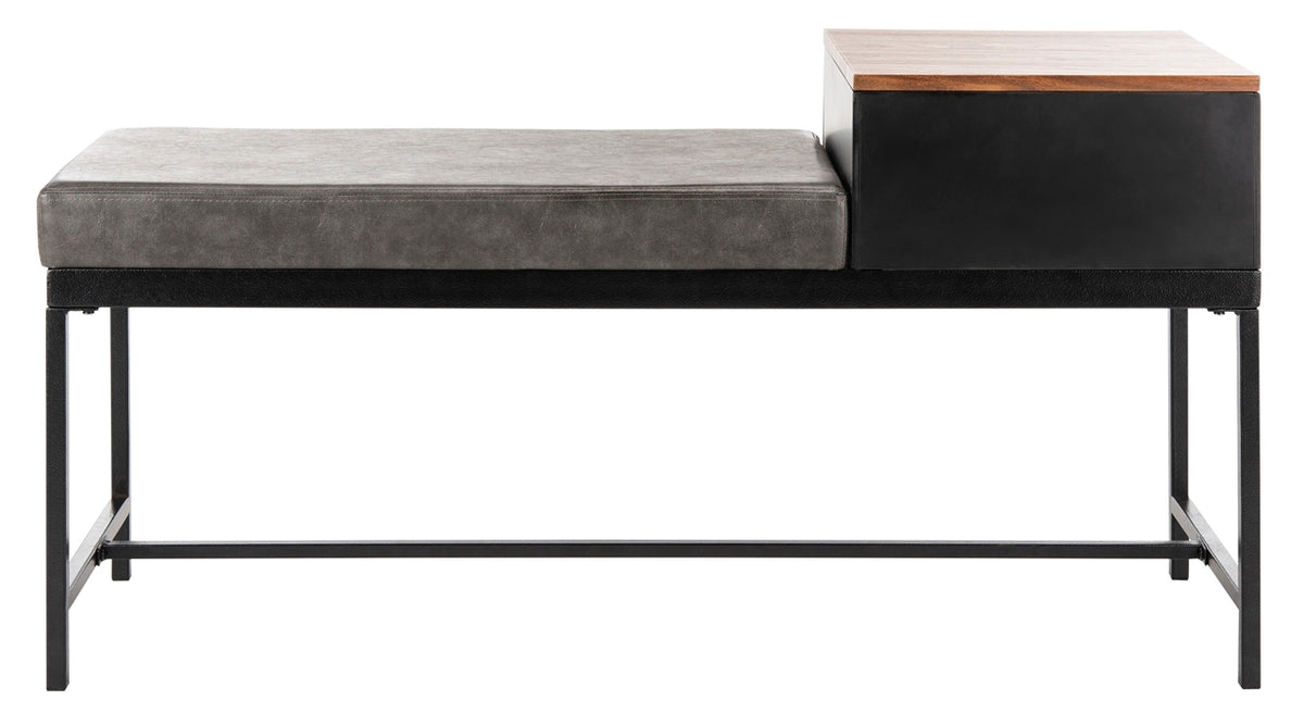 Maruka Bench With Storage/Light Brown/Grey - Cool Stuff & Accessories