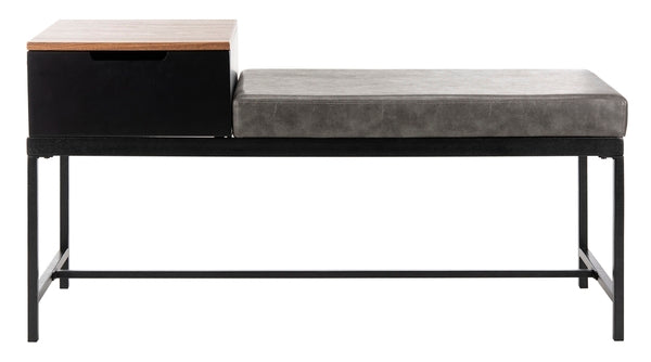 Maruka Bench With Storage/Light Brown/Grey - Cool Stuff & Accessories