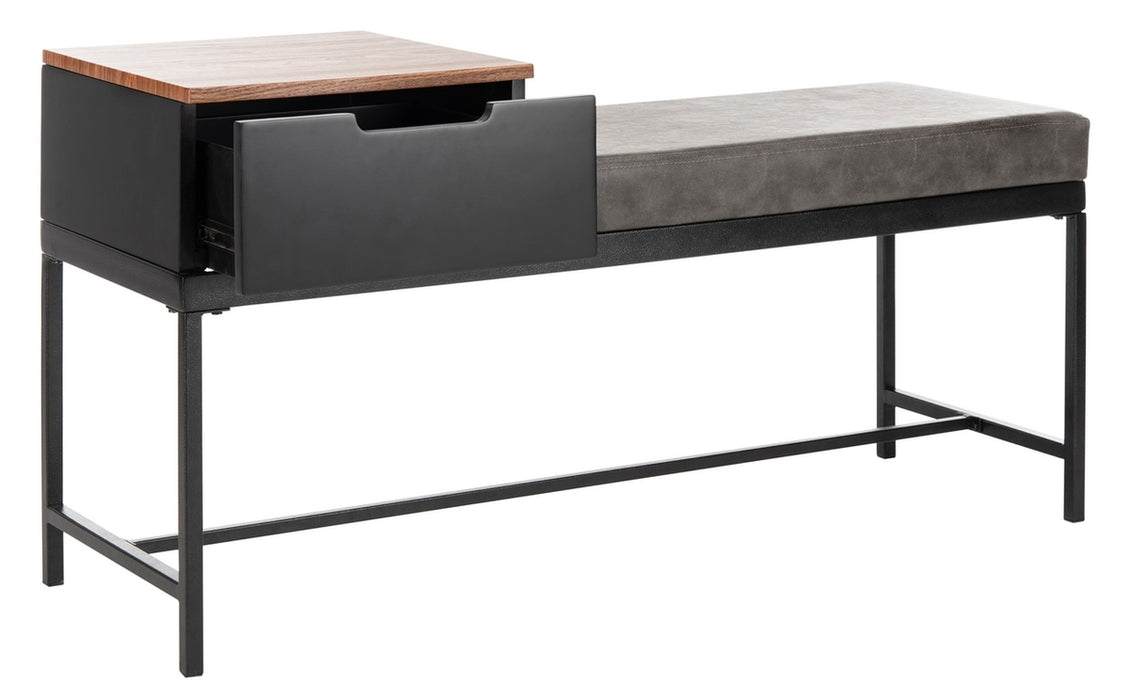 Maruka Bench With Storage/Light Brown/Grey - Cool Stuff & Accessories