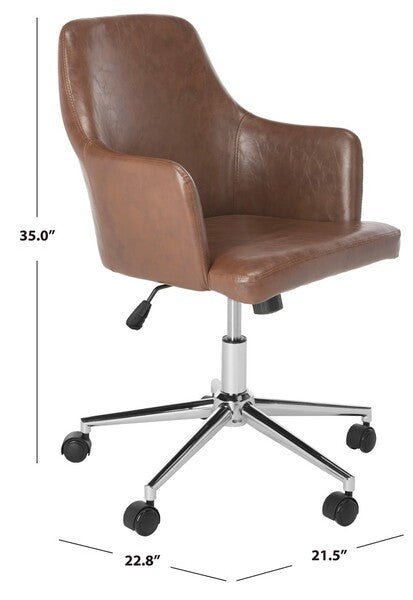 Cadence Swivel Office Chair/Brown