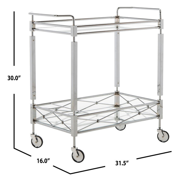 Ingrid 2 Tier Rectangle Bar Cart - Cool Stuff & Accessories