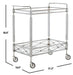 Ingrid 2 Tier Rectangle Bar Cart - Cool Stuff & Accessories