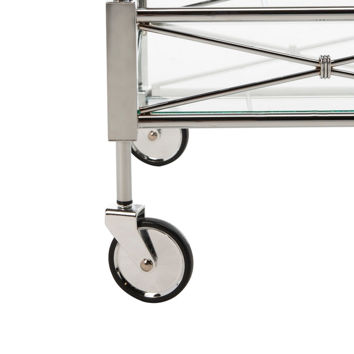 Ingrid 2 Tier Rectangle Bar Cart - Cool Stuff & Accessories