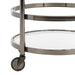 Sienna Contemporary Gunmetal 2 Tier Round Bar Cart - Cool Stuff & Accessories