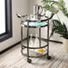 Sienna Contemporary Gunmetal 2 Tier Round Bar Cart - Cool Stuff & Accessories