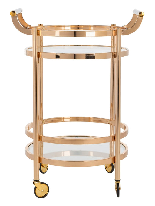 Sienna  2 Tier Round Bar Cart/Gold - Cool Stuff & Accessories