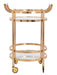 Sienna  2 Tier Round Bar Cart/Gold - Cool Stuff & Accessories
