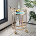 Sienna  2 Tier Round Bar Cart/Gold - Cool Stuff & Accessories