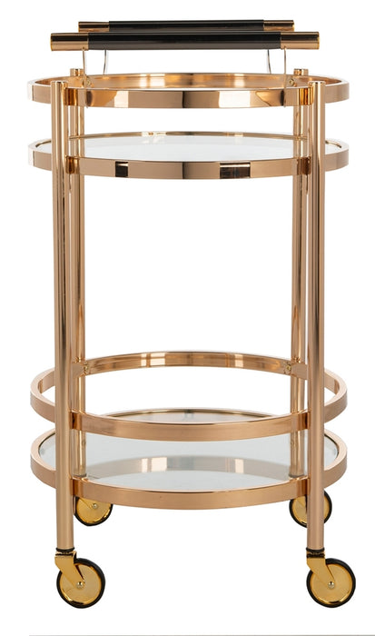 Sienna  2 Tier Round Bar Cart/Gold - Cool Stuff & Accessories
