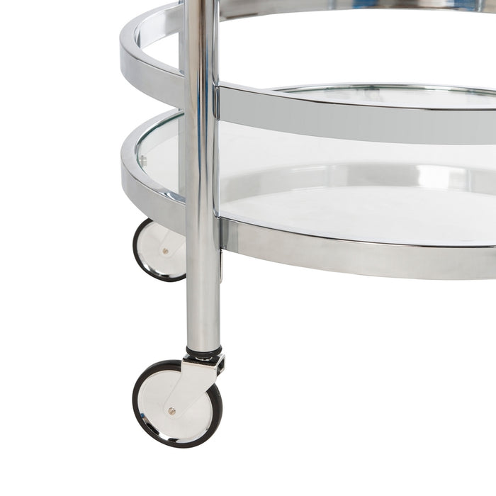 Sienna 2 Tier Round Bar Cart - Cool Stuff & Accessories