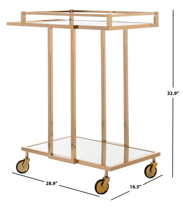 Capri 2 Tier Rectangle Bar Cart - Cool Stuff & Accessories