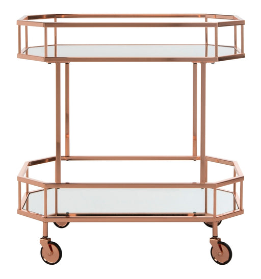 Silva 2 Tier Octagon Bar Cart/Rose Gold - Cool Stuff & Accessories