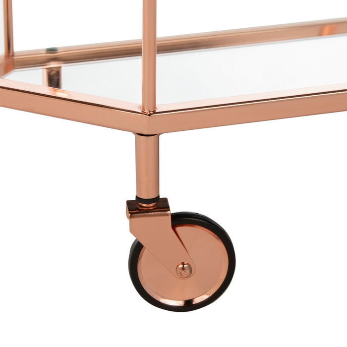 Silva 2 Tier Octagon Bar Cart/Rose Gold - Cool Stuff & Accessories