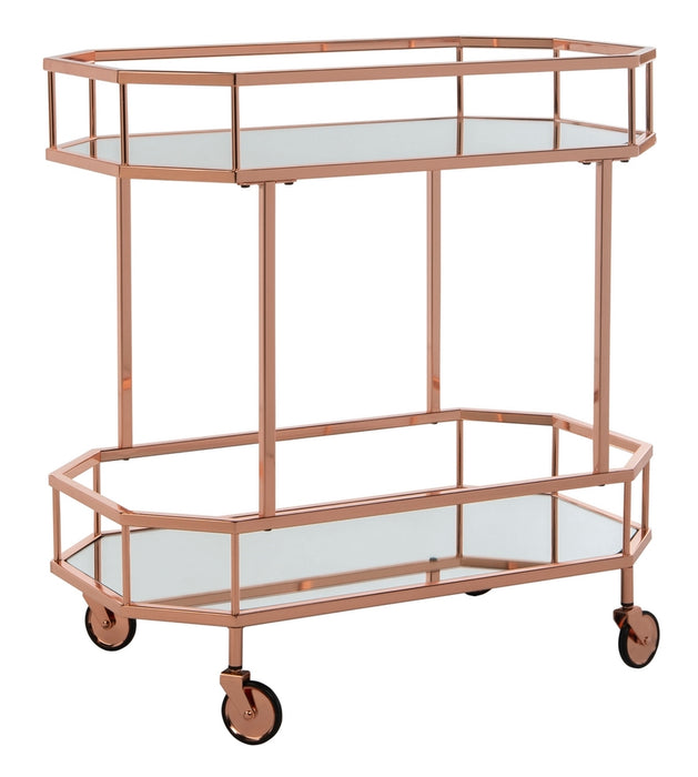 Silva 2 Tier Octagon Bar Cart/Rose Gold - Cool Stuff & Accessories