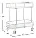 Silva 2 Tier Octagon Bar Cart/Silver - Cool Stuff & Accessories