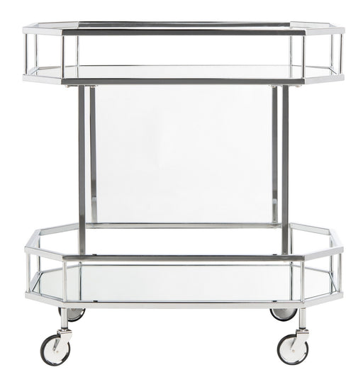 Silva 2 Tier Octagon Bar Cart/Silver - Cool Stuff & Accessories