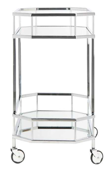 Silva 2 Tier Octagon Bar Cart/Silver - Cool Stuff & Accessories