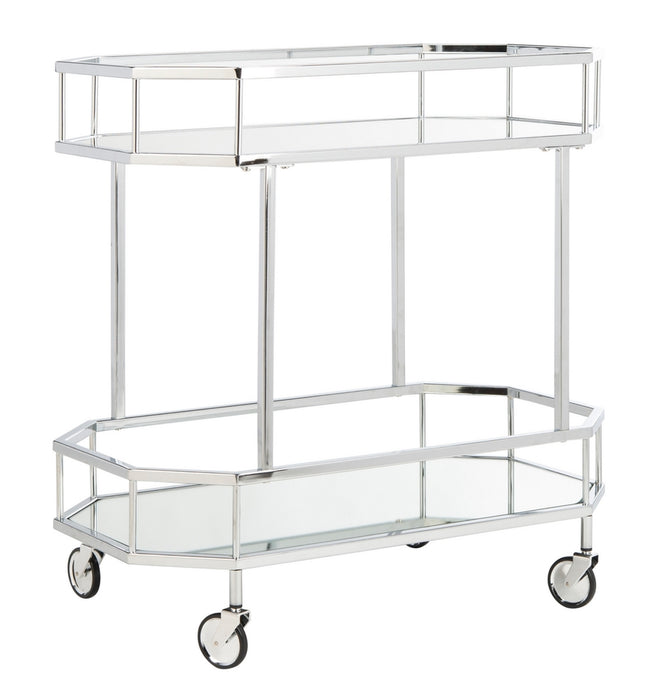 Silva 2 Tier Octagon Bar Cart/Silver - Cool Stuff & Accessories