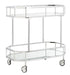 Silva 2 Tier Octagon Bar Cart/Silver - Cool Stuff & Accessories