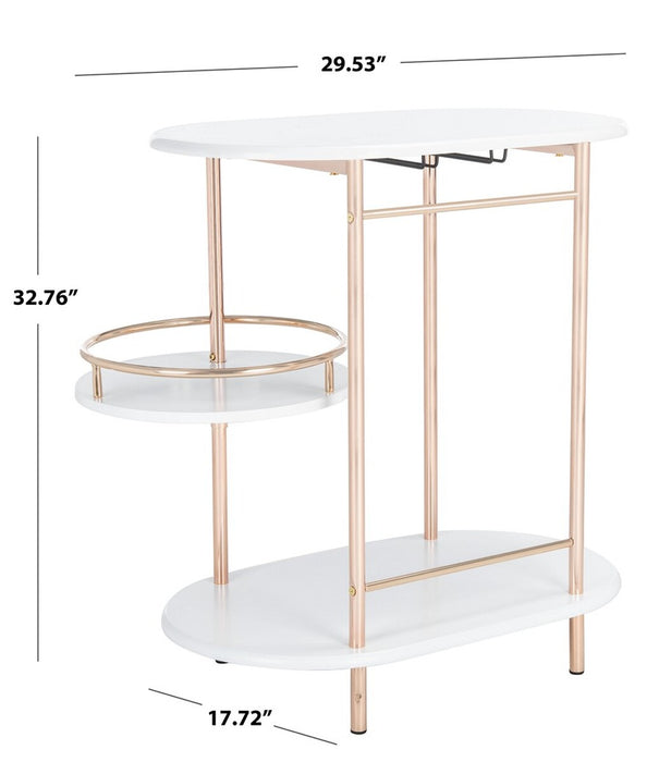 Iva 3 Tier Swivel Bar Table/White Gold - Cool Stuff & Accessories