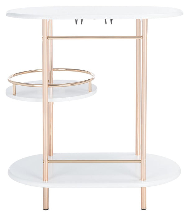 Iva 3 Tier Swivel Bar Table/White Gold - Cool Stuff & Accessories