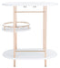 Iva 3 Tier Swivel Bar Table/White Gold - Cool Stuff & Accessories