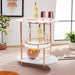 Iva 3 Tier Swivel Bar Table/White Gold - Cool Stuff & Accessories