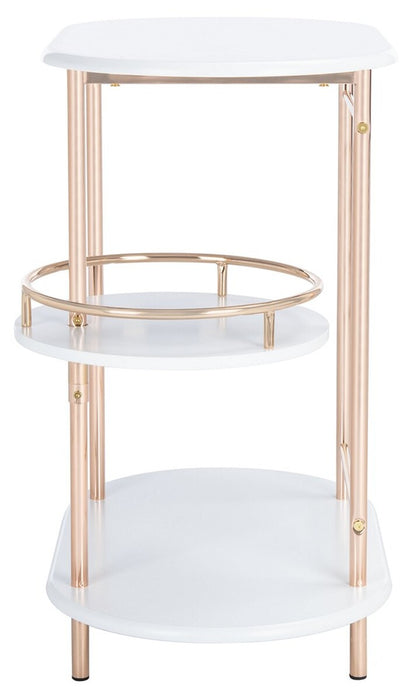 Iva 3 Tier Swivel Bar Table/White Gold - Cool Stuff & Accessories