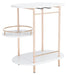 Iva 3 Tier Swivel Bar Table/White Gold - Cool Stuff & Accessories